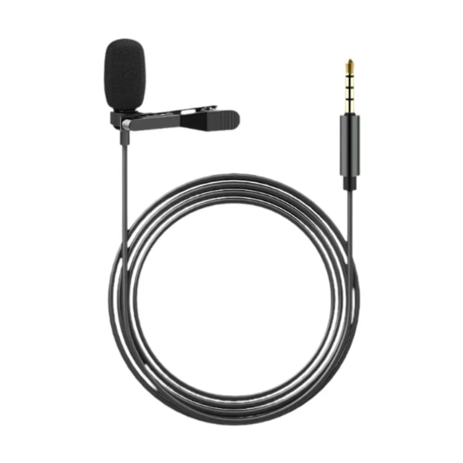 Lapel Microphone Professional Noise Reduction Clip on Mic Collar Mic for Performance Vlog Live Stream Video Conference Phone