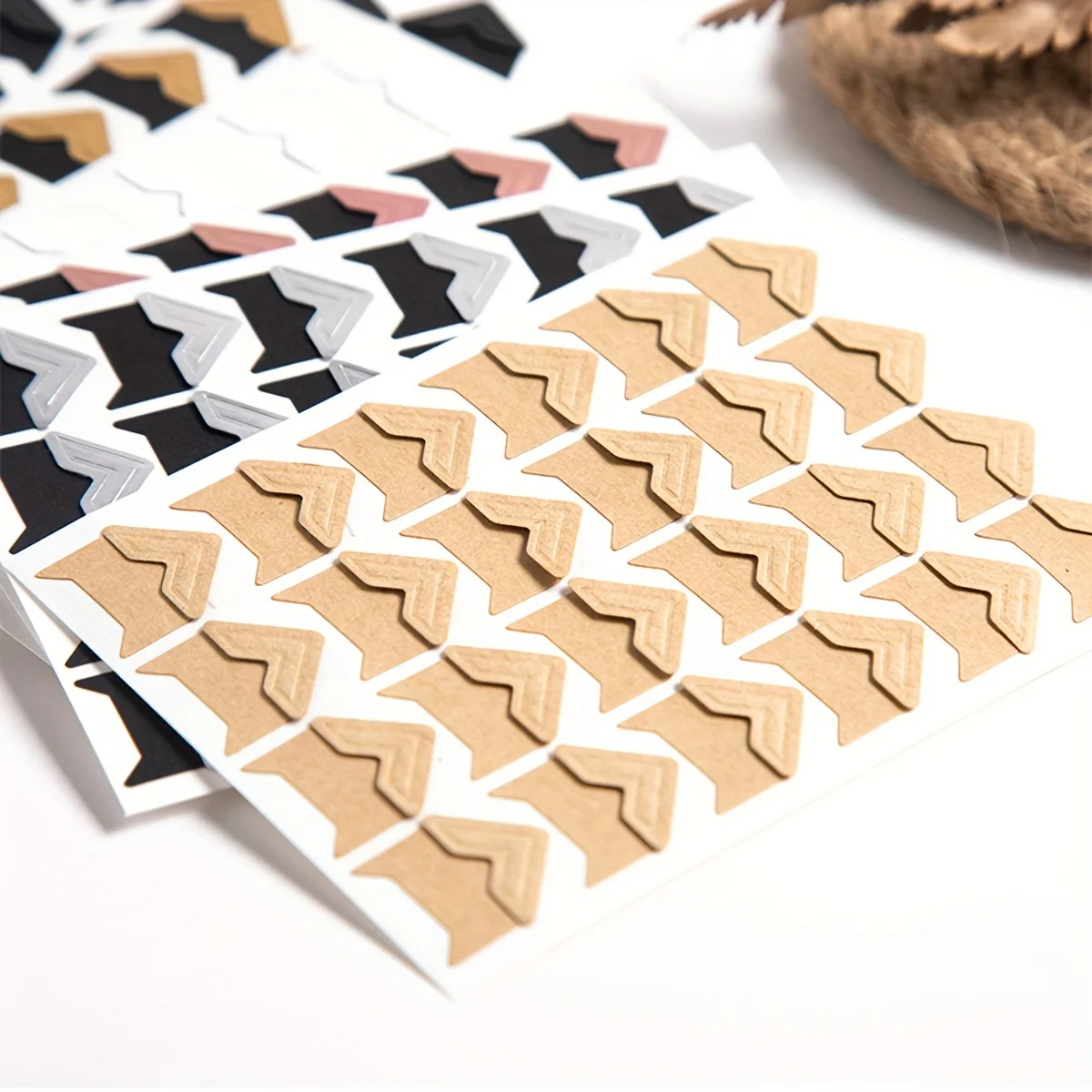 120 Self-Adhesive Photo Sticker Photo Folder DIY Album Accessories Paper Corner Stickers for Scrapbooking Picture Protect Decor