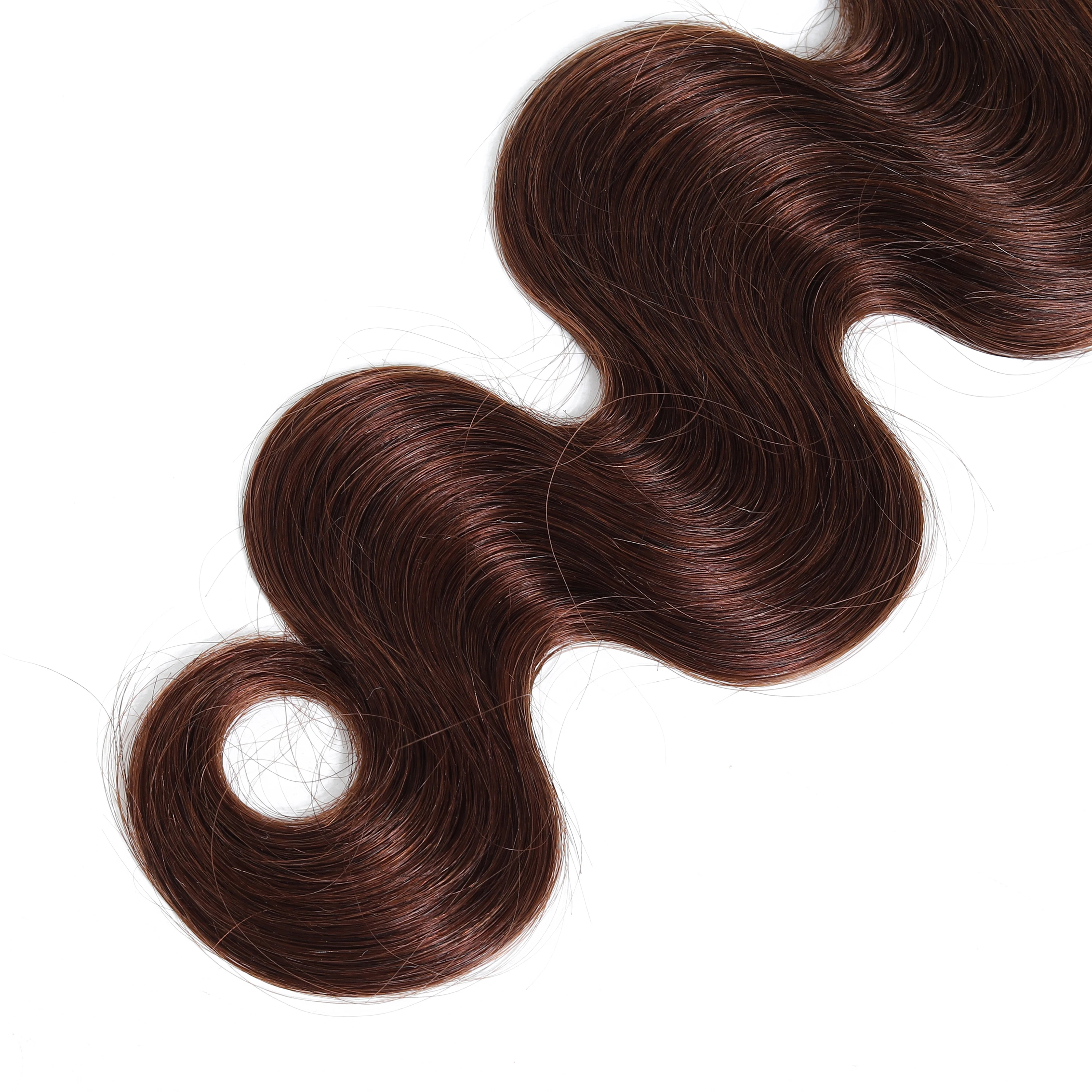 Pacotes de cabelo brasileiro corpo onda para mulheres, 100% extensões de cabelo humano, cabelo remy tecelagem, cabelo castanho, #4, 1 PC, 2PCs