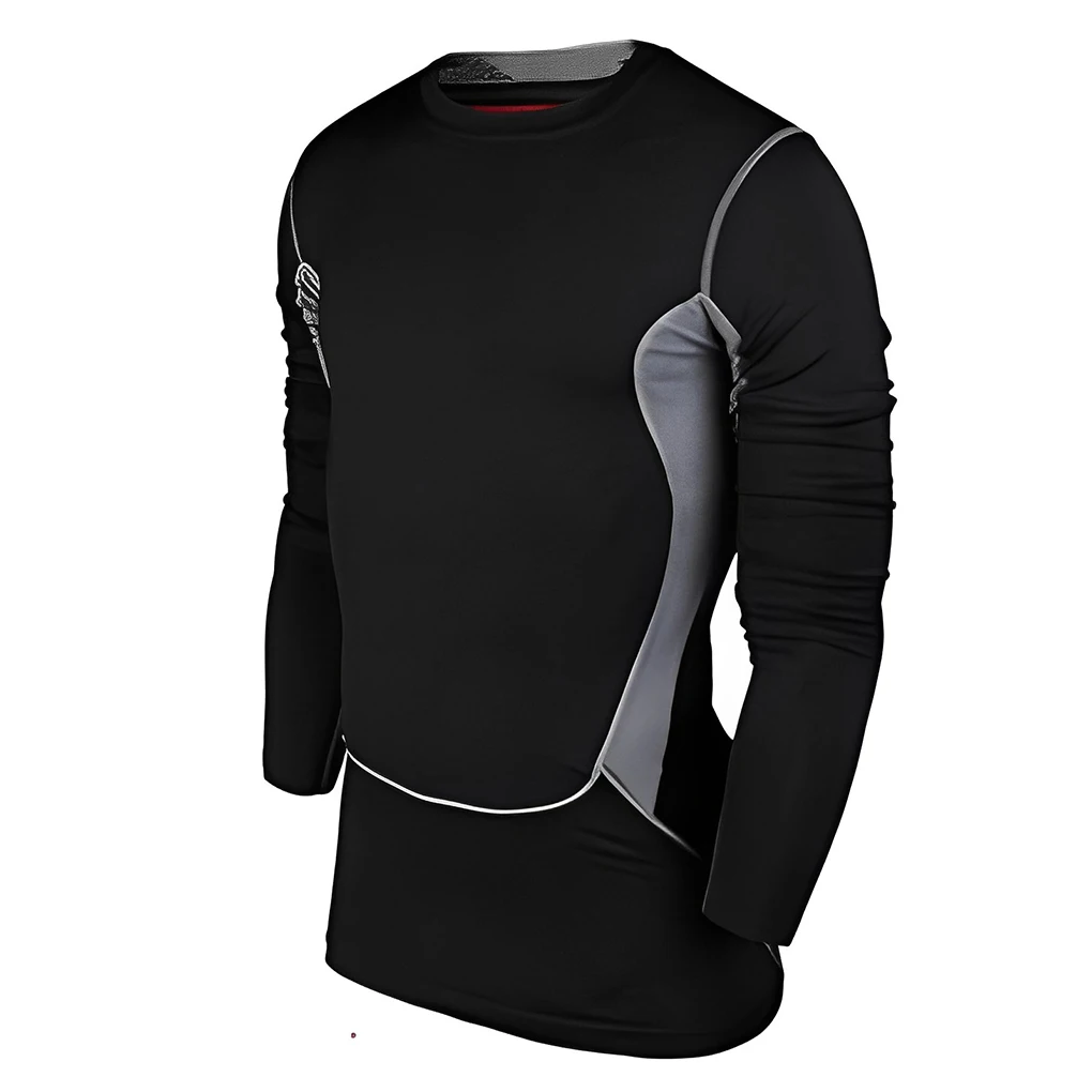 

Men's Long Sleeve Running Tights Basketball Football Thermal Compression T-Shirt