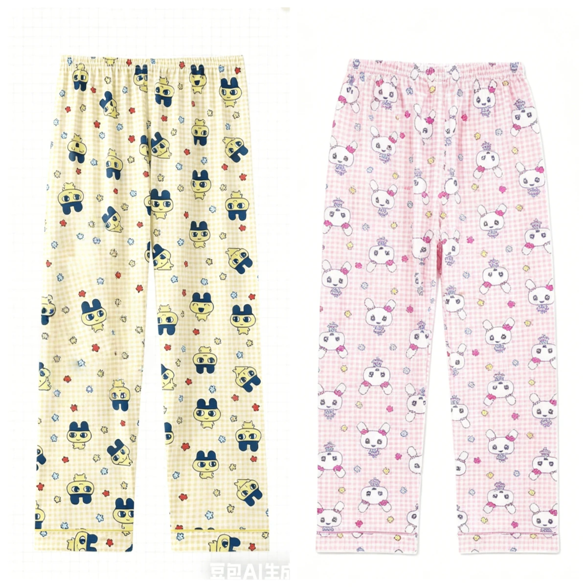 Unisex Healing Bandai Cartoon IP 3D Fully Printed Pajama Pants, Soft and Cute Couple Casual Home and Sports Everyday Pants