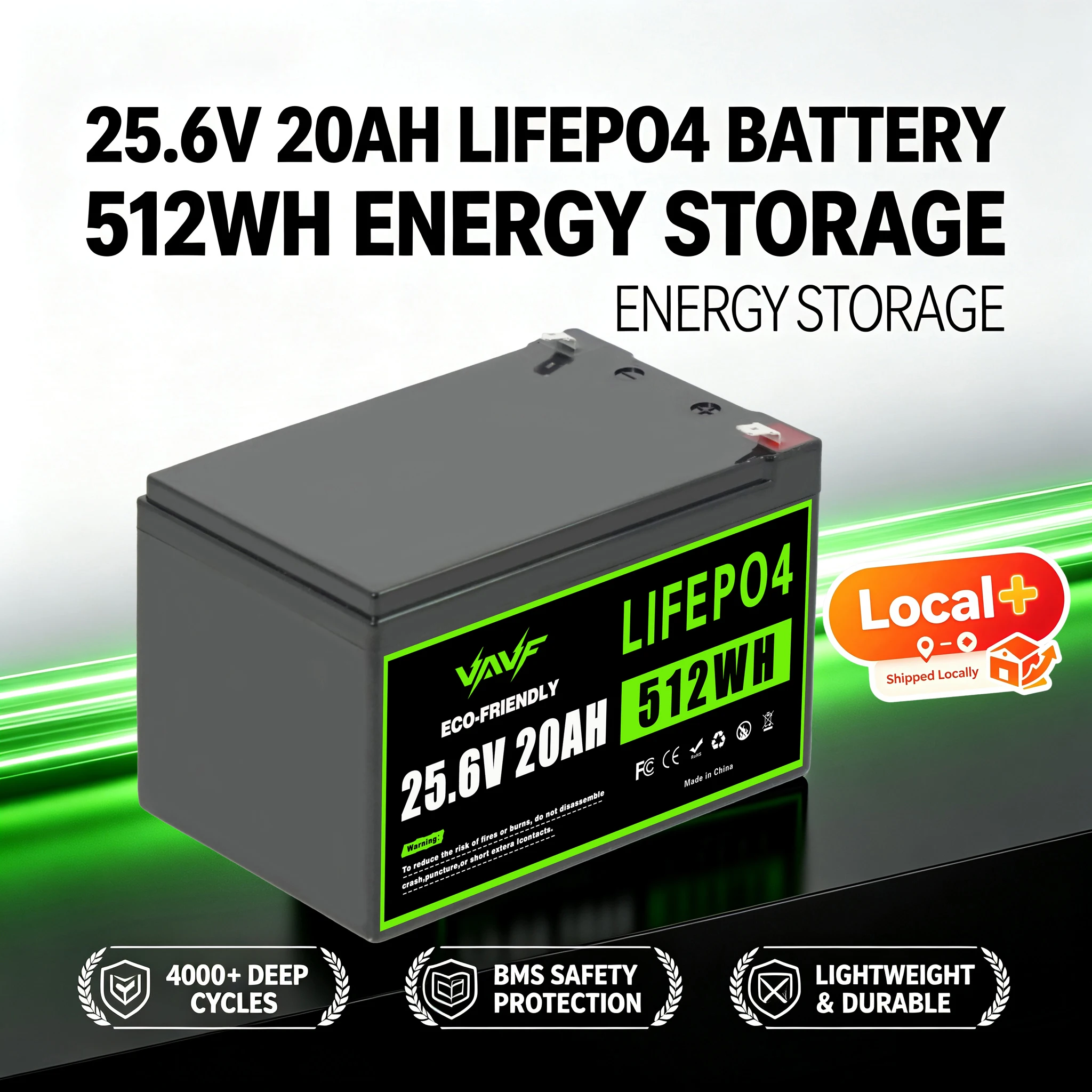 24V 20000mAh LiFePO4-Akkupack mit integriertem BMS, wiederaufladbar, EU-Lagerversand für Heimspeicher, Wohnmobile, Wohnwagen, Outdoor-Camping, CCTV-Überwachung, Roboter-Rasenmähsystem