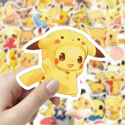 10/30/50pcs Cute Pokemon Pikachu Cartoon Stickers Decals for Kids DIY Water Bottle Guitar Bike Car Kawaii Anime Sticker Toy Pack