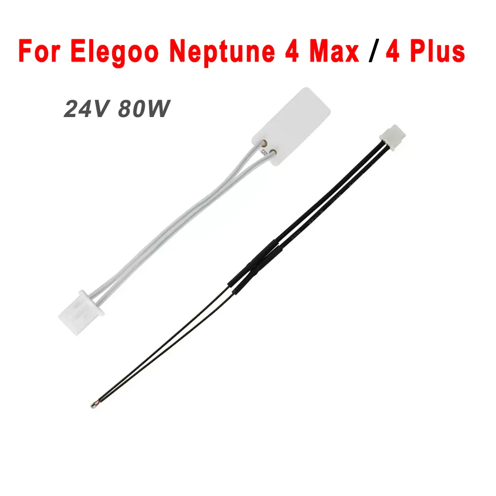 

Керамический нагревательный термистор 20 В 80 Вт для Elegoo Neptune 4 Max, Neptune 4 Plus, нагревательная трубка, 3D-принтер, термистор Hotend
