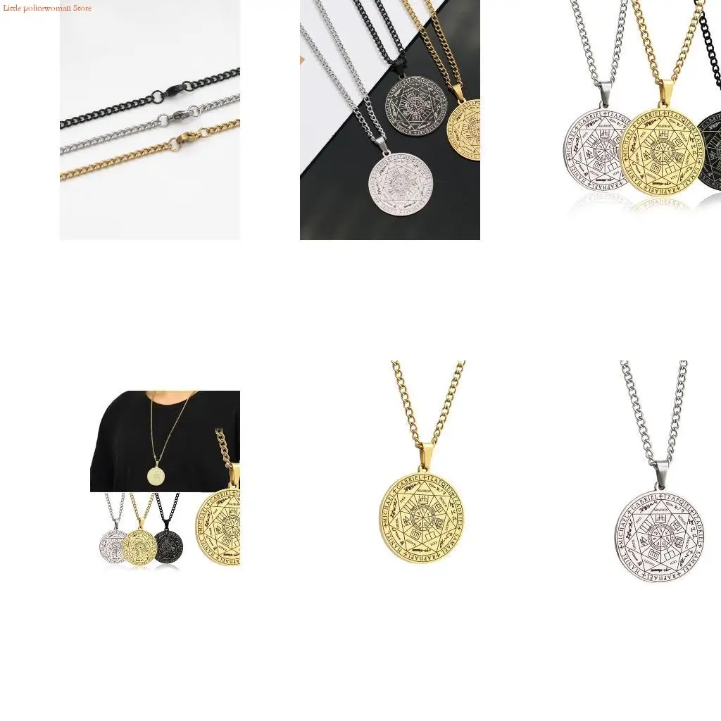 F92D Michael Pendant Men Amulet Protect Necklace For Men Women Jewelry