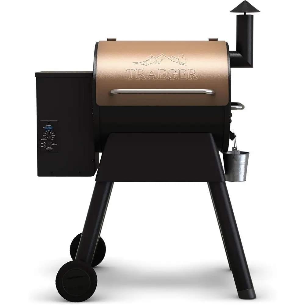 

Grills Pro 22: 6-in-1 Wood Pellet Grill & Smoker, 572 sq. in. Capacity, Electric, 450°F Max, 18LB Hopper, Bronze
