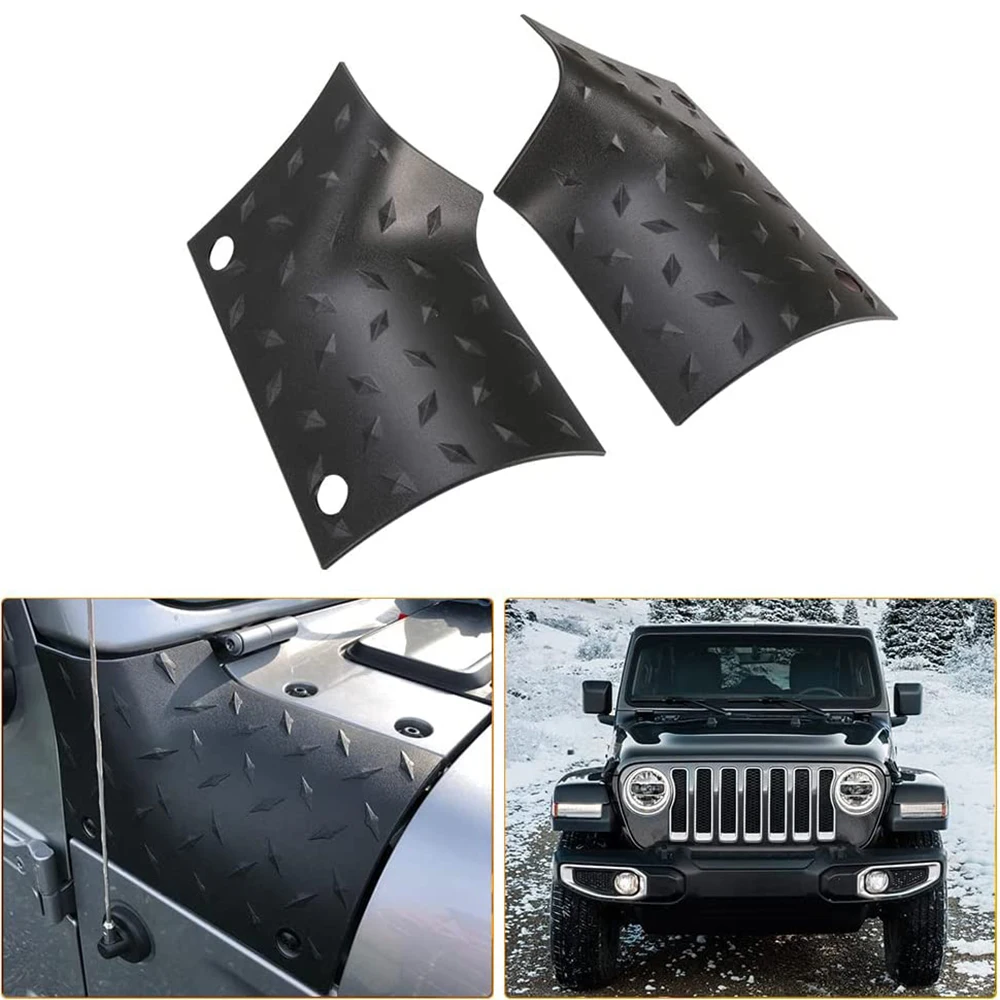 

For Jeep Wrangler JL Gladiator JT 2018-2023+ Sport Sahara Rubicon Car Cowl Body Armor Outer Engine Hood Cowling Cover Guard