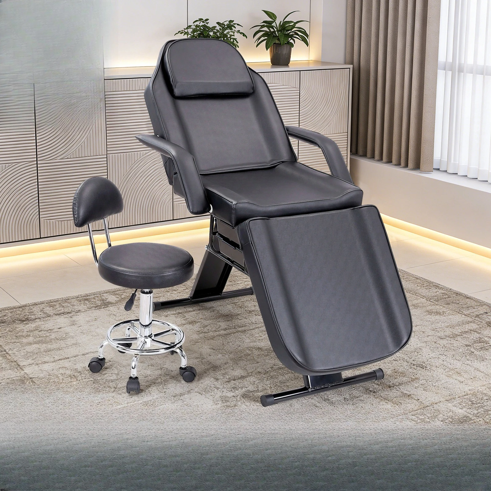 Tattoo embroidery eyelash massage bed, beauty salon with towel hook, special body massage bed