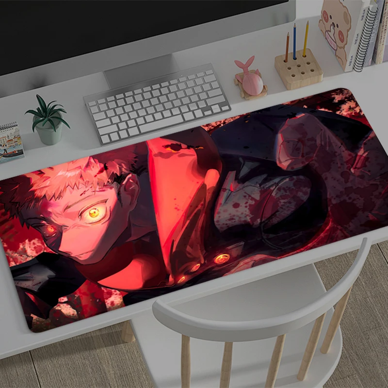 Gaming Mouse Pad J-jujutsu Kaisen Yuji Gamer Computer Accessories Keyboard Table Mat Mousepad Company Desk mat PC Anime Mousepad