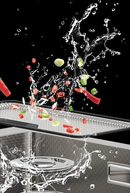 حوض غسيل الخضروات LTT 304 من الفولاذ المقاوم للصدأ للمطبخ، حوض فردي كبير سميك