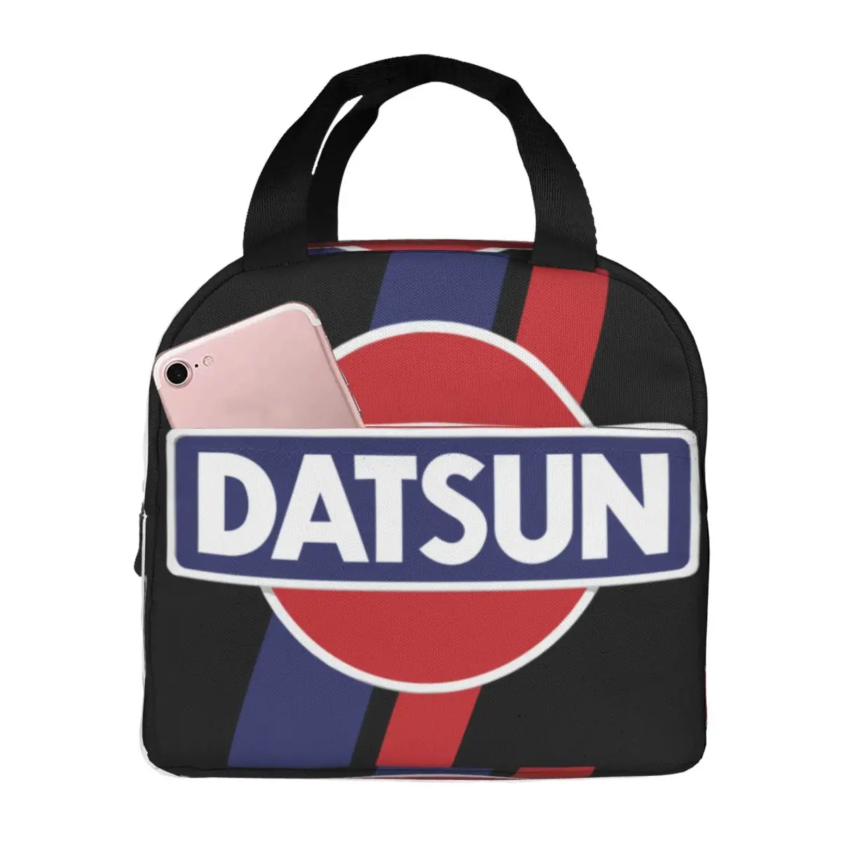 Datsuns Racing Car Thermal Insulated Lunch Bags Women Portable Lunch Tote for Outdoor Camping Travel Multifunction Food Box