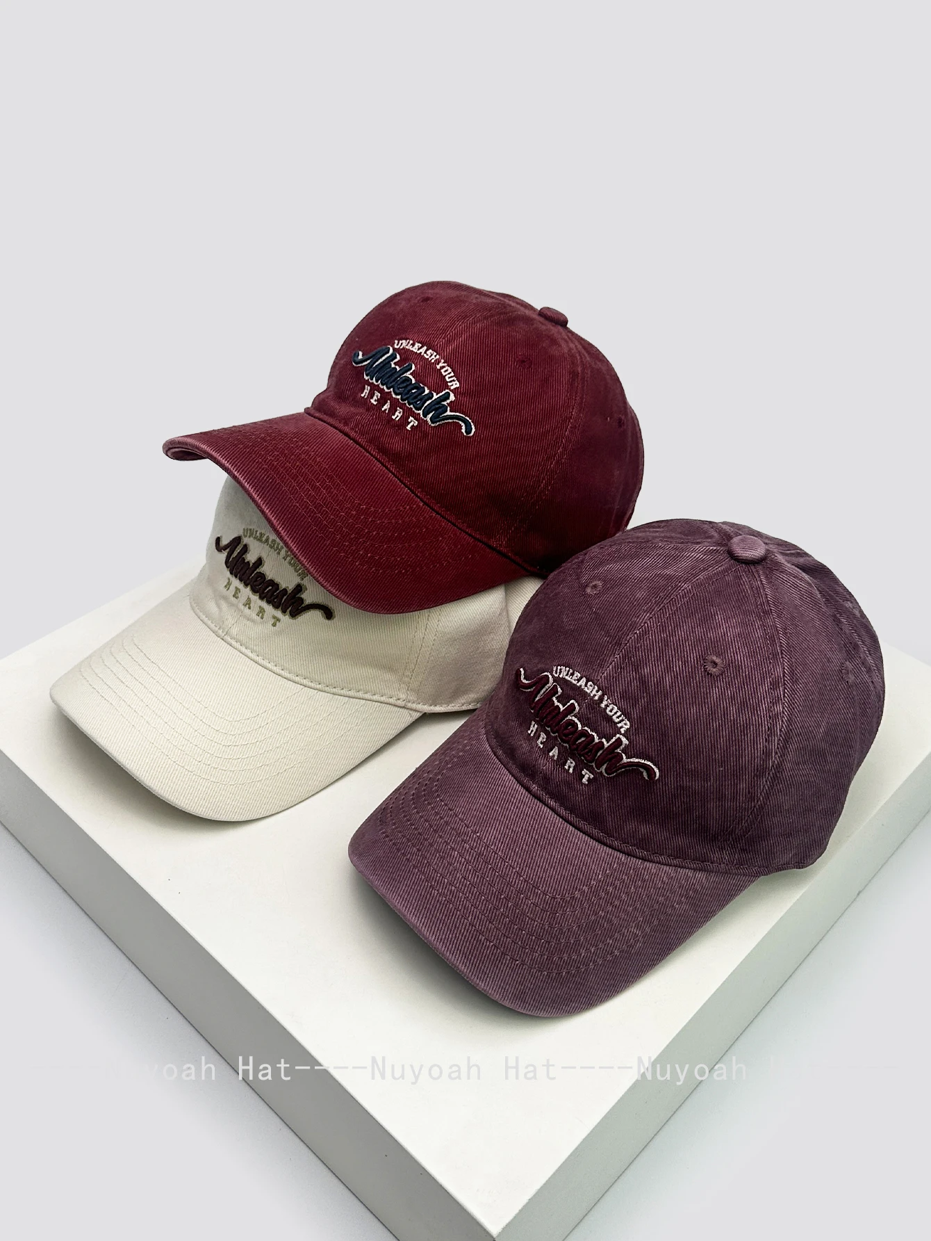 Spring and Autumn American Retro Three-Dimensional Embroidered Letter Baseball Cap Unisex Sunshade Street Fashion Duckbill Cap