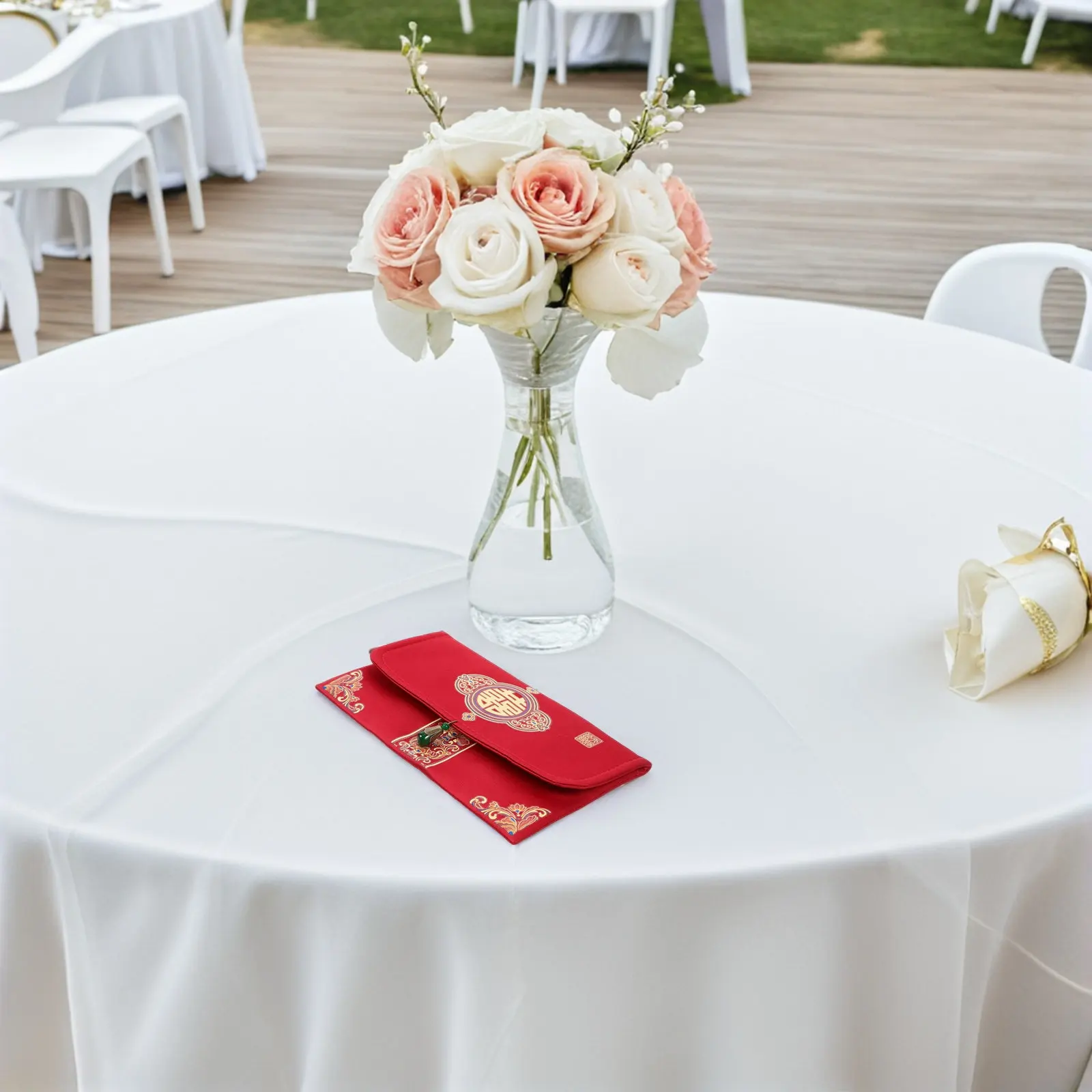 

2 шт. Китайские свадебные красные конверты с традиционным узором из парчи, тканевые кармашки для денег, для подарков на девичник и помолвку