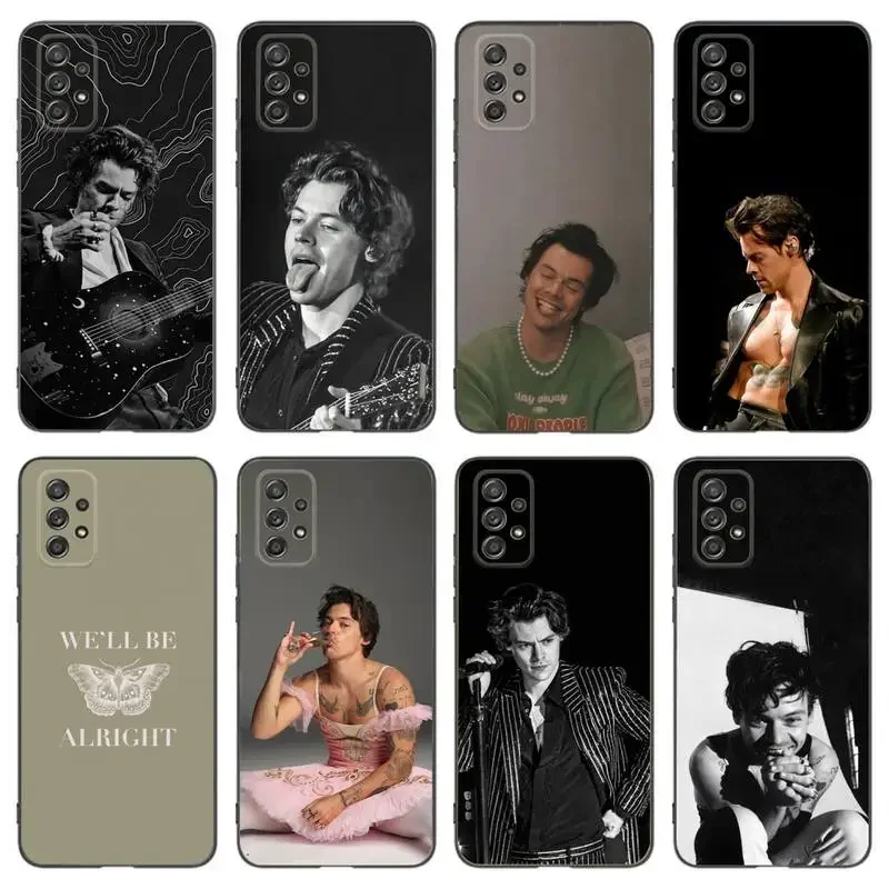 H-Harry S-Styles Telefoon Hoesje Voor Samsung A91 80 70 53 42 32 30 20 A50 30S 50S 21S 20S A20e Zwart Hoesje