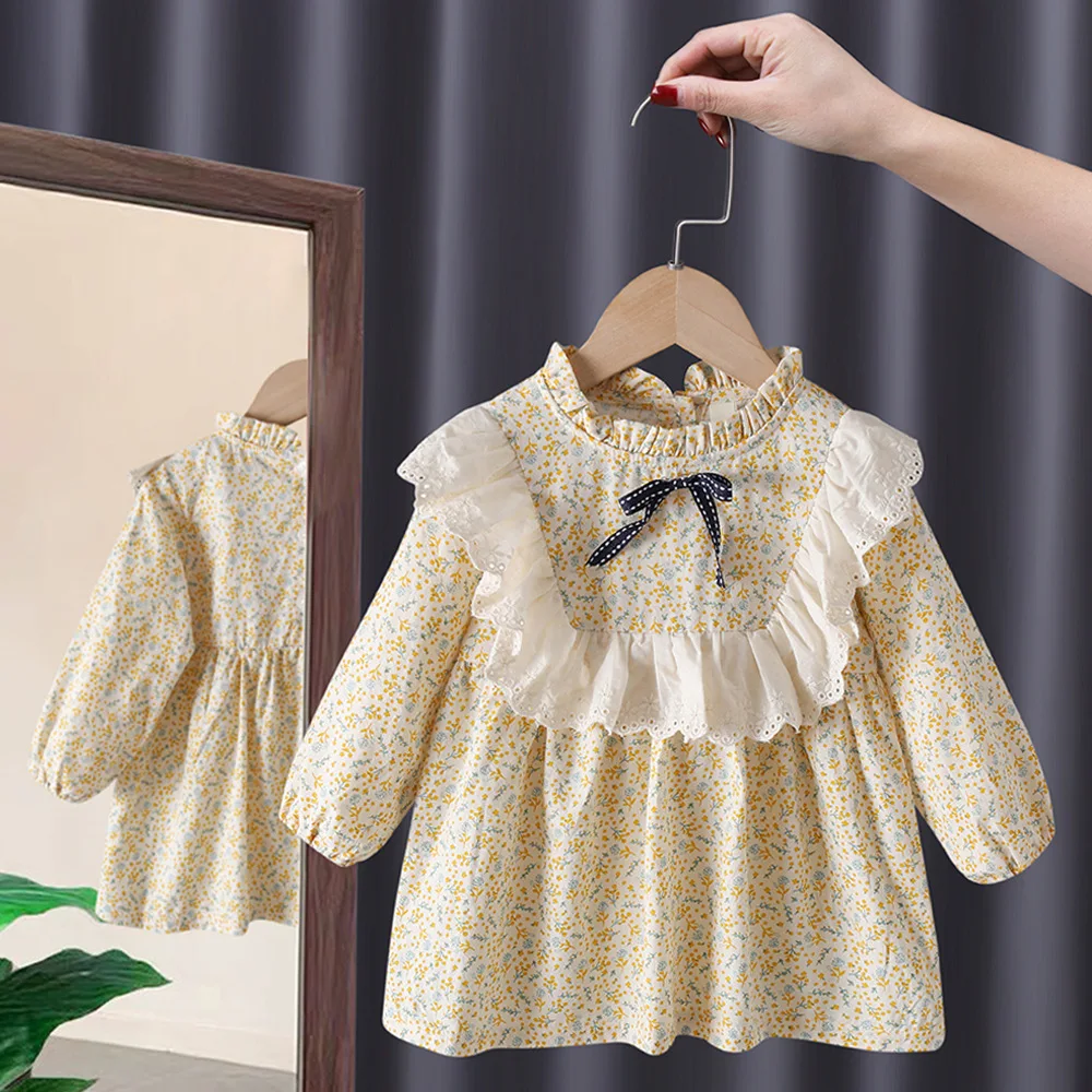 

Girls Baby Dress Spring and Autumn Children Little Girl Garden Princess Dress Autumn Korean Version Foreign Style Skirt