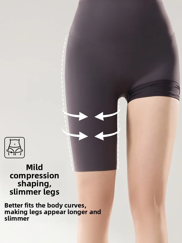   شخص الصيف رقيقة الحرير الجليد تابوت السراويل النسائية اليوغا اللياقة البدنية الرياضة رقعة السراويل عالية الخصر خمسة أرباع طول