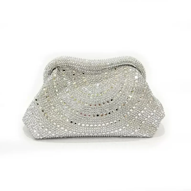 2025 Luxury Bling Shiny Color Diamonds Women Evening Clutch Purse High-end Wedding Party Banquet Handbag Glitter Crossbody Bag