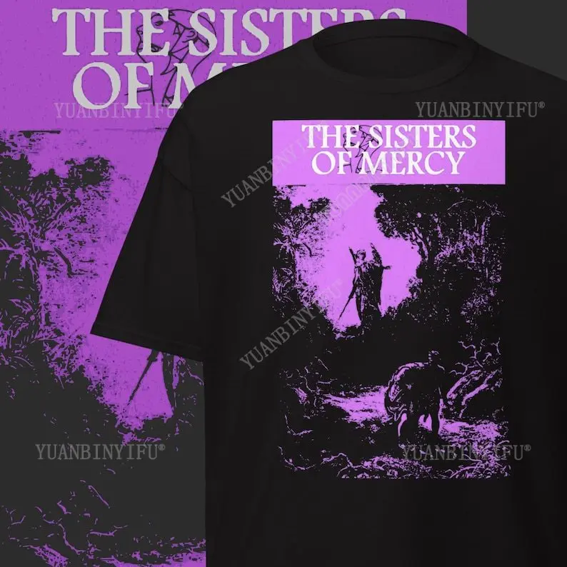 

The Sisters of Mercy T-Shirt Fashion Gothic Melodic Death Thrash Metal Band Mens Clothing Graphic t shirts Short Sleeve