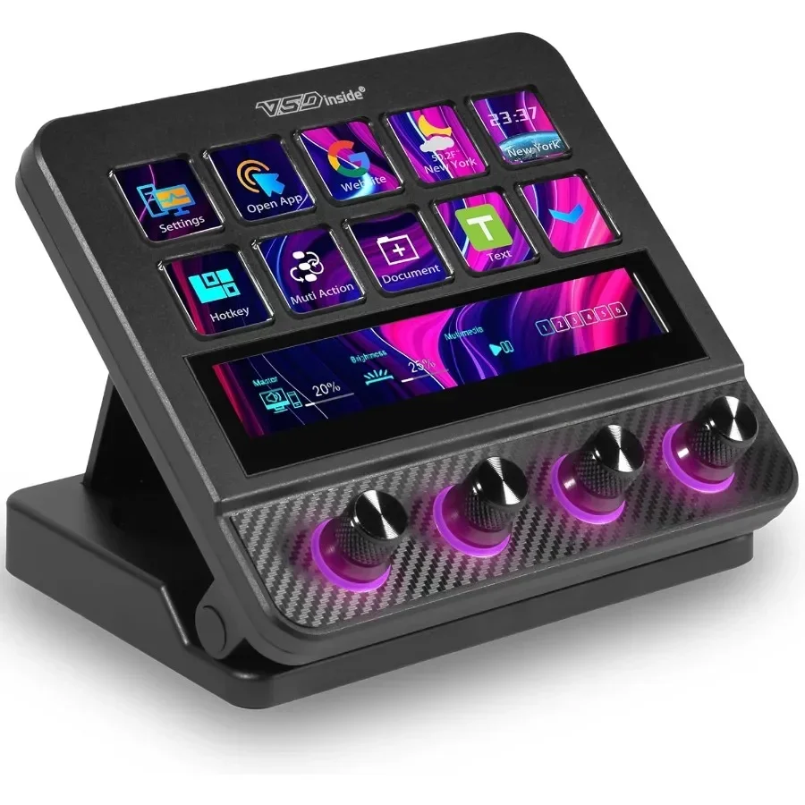 

Макропад, потоковая дека, контроллер потока, звуковая панель, клавиатура, программируемые клавиши, USB-клавиатура с ярлыком для геймера, стримера, аудио M