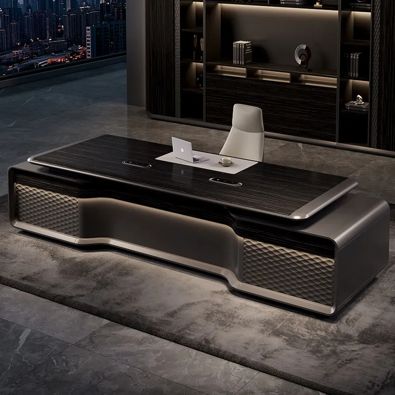 Luxury Senior Boss Desks Simple Modern High End President Office Desk Computer Table Conference Tables File Cabinet Furniture