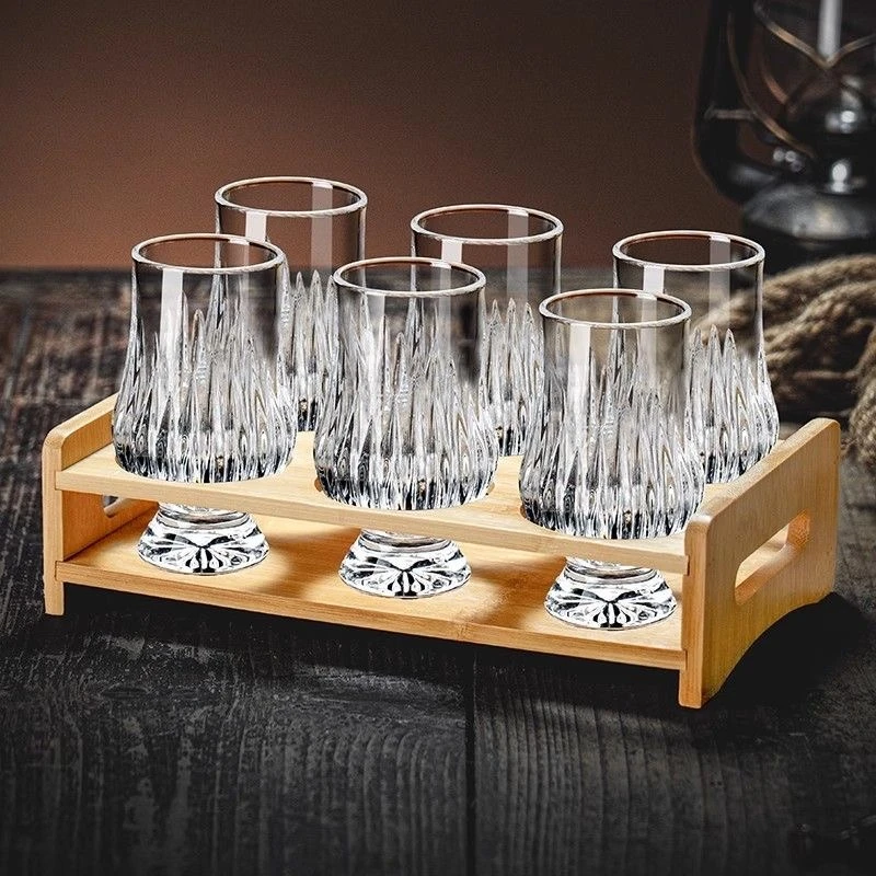 2pc Luxury Crystal Scotch Tasting Glass Set | Professional Nosing 7 2pcs Light Luxury Whiskey Scotch Tasting Glass Crystal Glass Bar Party Supplies Mini Wine Cup Wine Cabinet Decoration 5