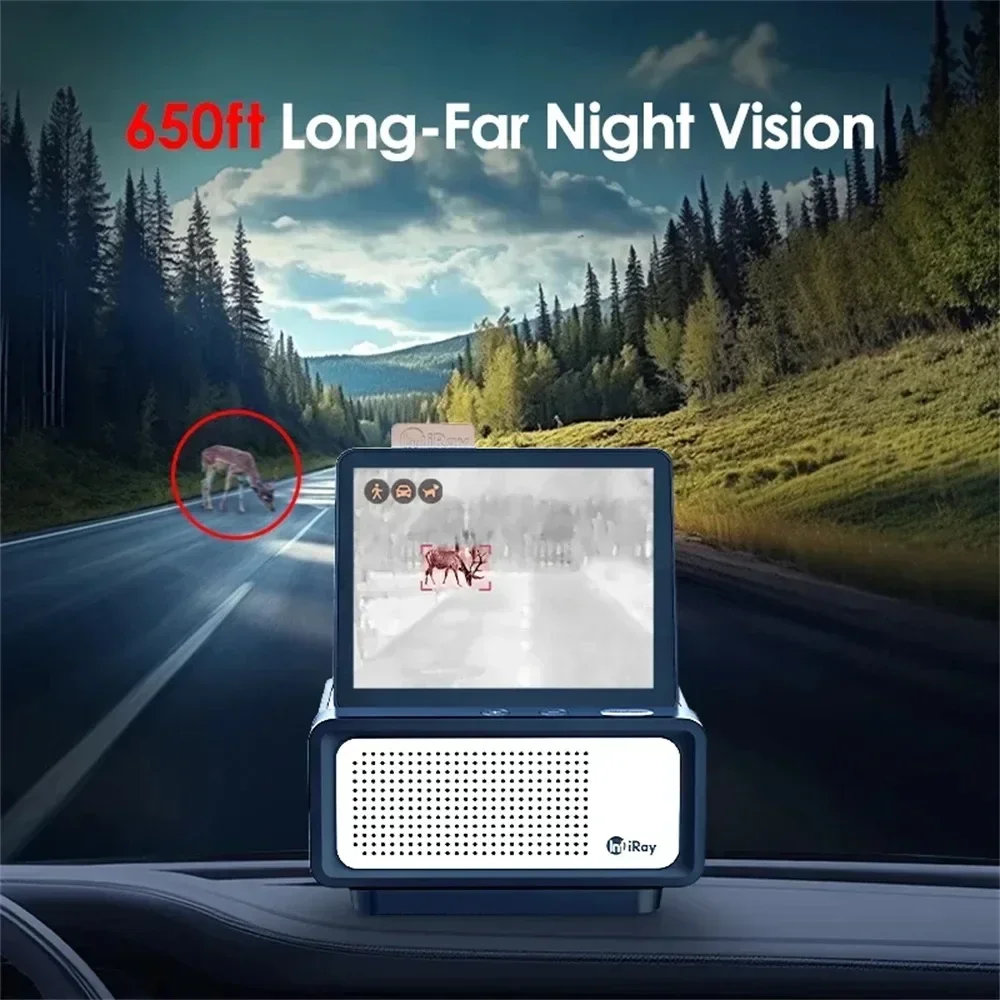 NEW NV2 Automotive Thermal Camera Night Vision Car Pedestrian Animal Vehicle Warning Infrared Thermal Imager Driving Camera view 5