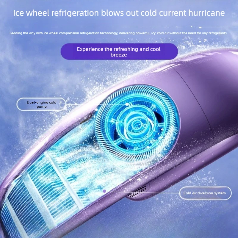 2026 new neck hanging fan mini air conditioner portable small USB rechargeable long lasting cooling