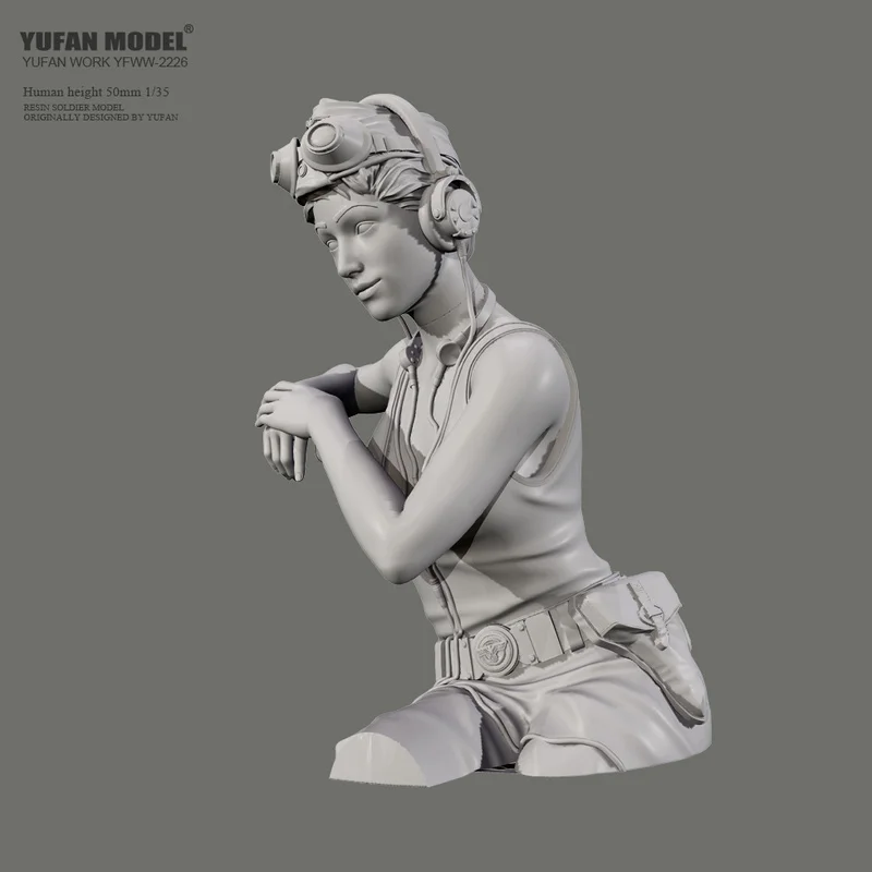 1/35 수지 3d 인쇄 마이크로 화이트 모델 키트 여성 군인 No.5 탱크 스토리 조립되지 않은 도색되지 않은 건물 건설 장난감