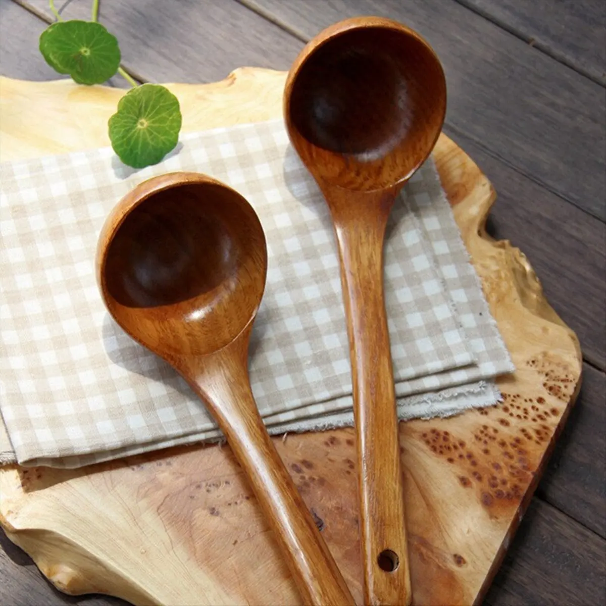 【TODAY-BUY】1PC Wooden Large Capacity Soup Spoon Kitchen Use A Spoon to Handle High Temperature Cooking Convenient and A