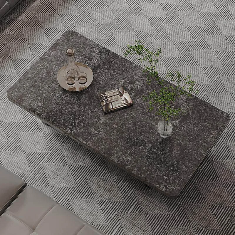 Minimalist slate coffee table, rectangular starry sky, hacker hall, modern high-end suspended table