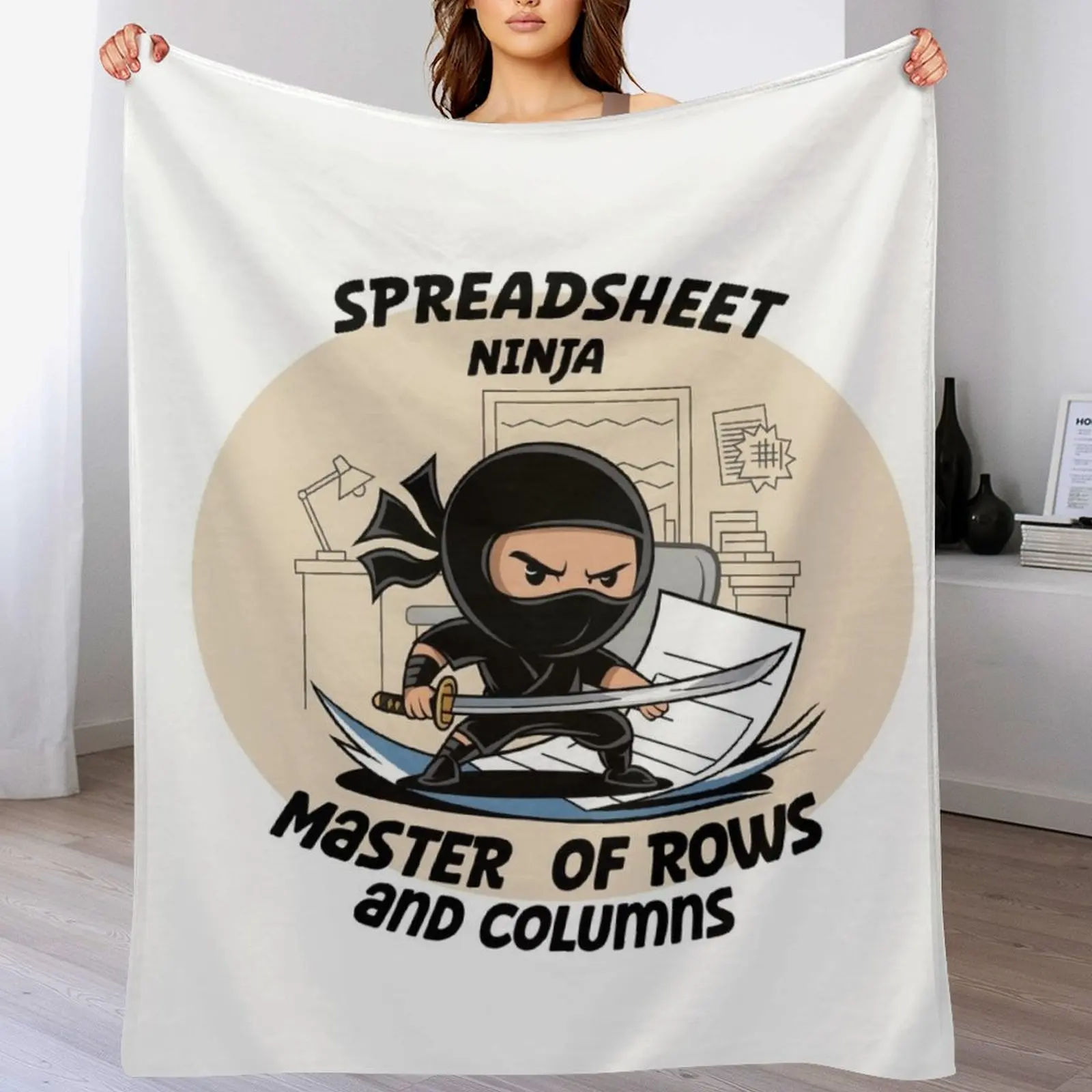 

Spreadsheet Ninja: Master of Rows and Columns Throw Blanket Soft Sherpa Fleece Warm Blanket for Winter