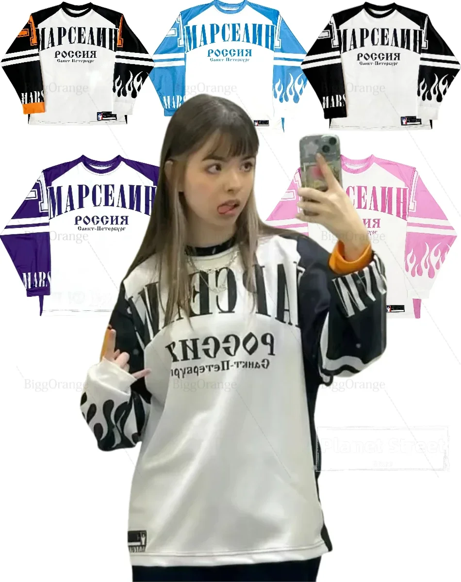 Y2k Gothic Mode Hip Hop Harajuku Lange Mouwen T-shirts Sport snelheid drogen Streetwear Losse Baseball Tops Mannen Vrouwen Kleding