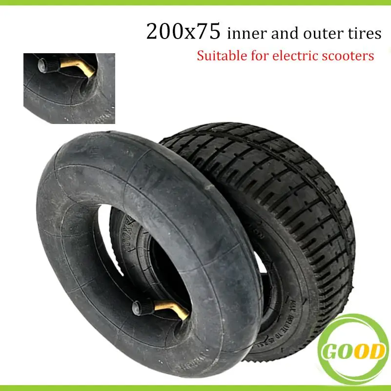 High Quality 8 Inch 200x75 Mini Electric Scooter Tire 200*75 Inner Tube Outer Tyre Wide Inflation Wheel Tyre