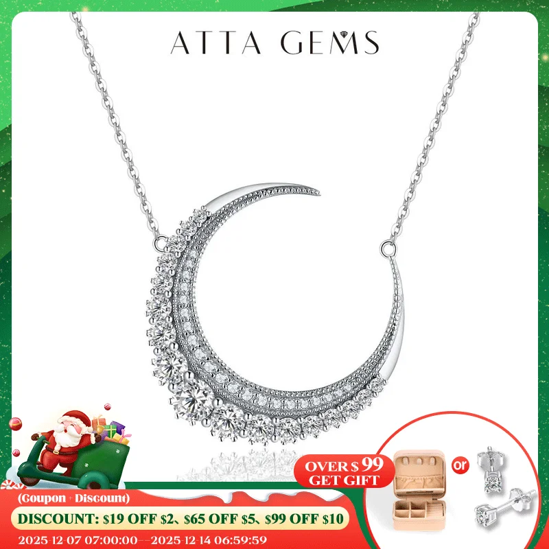 

Attagems New 4.5 Moissanite Pendant 925 Sterling Silver Necklace for Women Chain Mothers Day Gift Fine Jewelry for Free Shippng