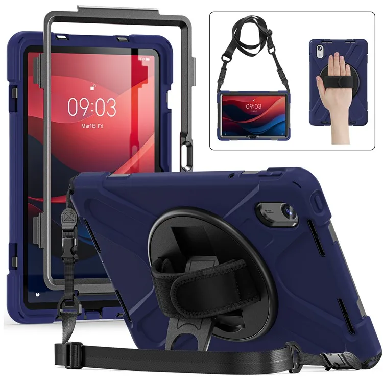 

Tablet Case with Shoulder Strap for Lenovo Tab M11 TB-330FU 331FC / Tab K11 TB-330XU / Xiaoxin Pad 11 2024 Kickstand Cover - Nav
