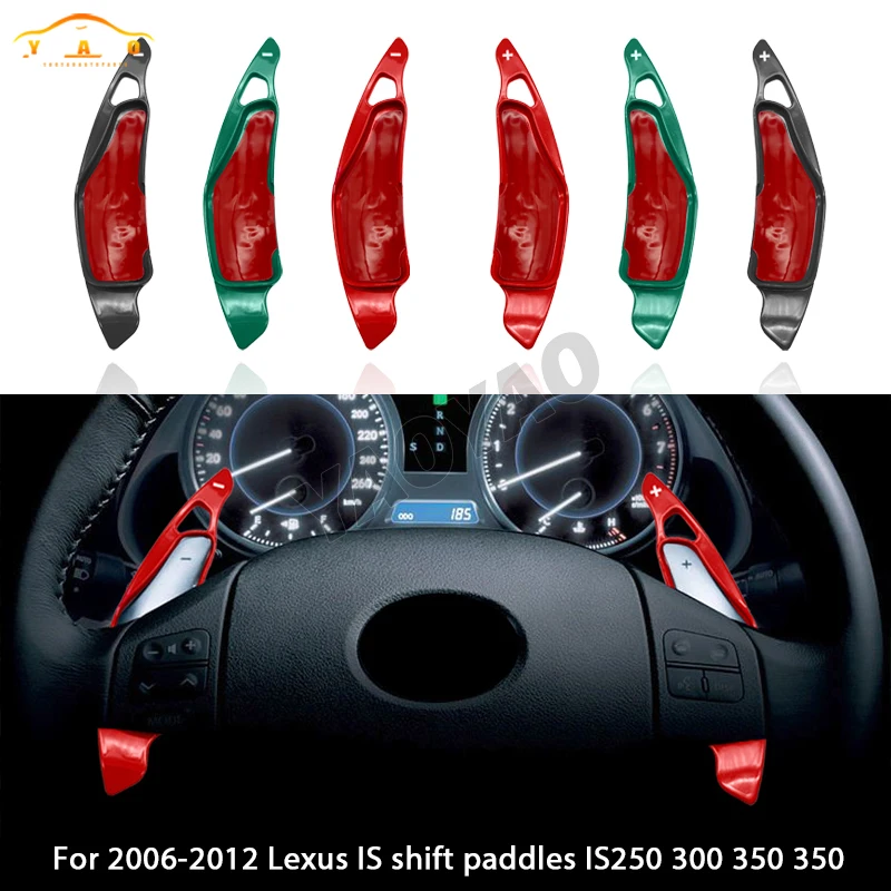 

Paddle shifter For Lexus IS 250 300 650 2006-2012 ISF 2011 Steering Wheel Paddle Shift Carbon Sticker Accessories