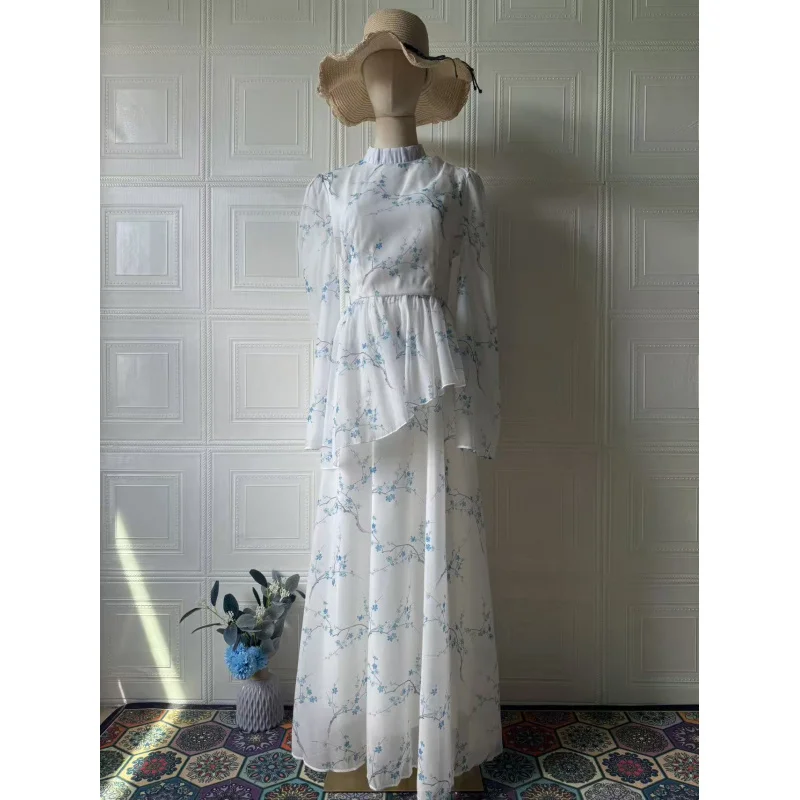 2025Autumn Slim Fit Retro Soft Long Sleeve Dress Elegant Temperament Dress