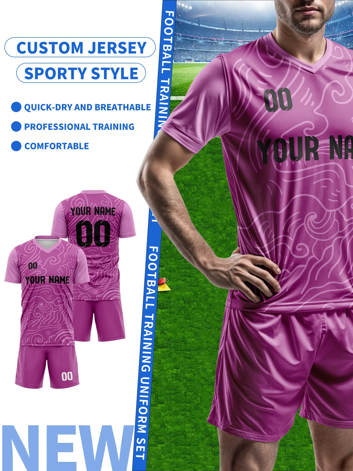 

Спортивные футболки с V-образным вырезом для мужчин и женщин 2026 года с индивидуальным именем и номером, быстросохнущие, модные, с технологией сублимации