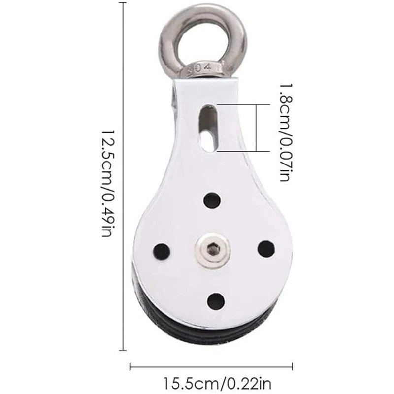 Silent Gym Cable Pulley Rotation 360 Degree Stainless Steel Surface Smooth Durable Attachment for DIY Home Gym Pulley System