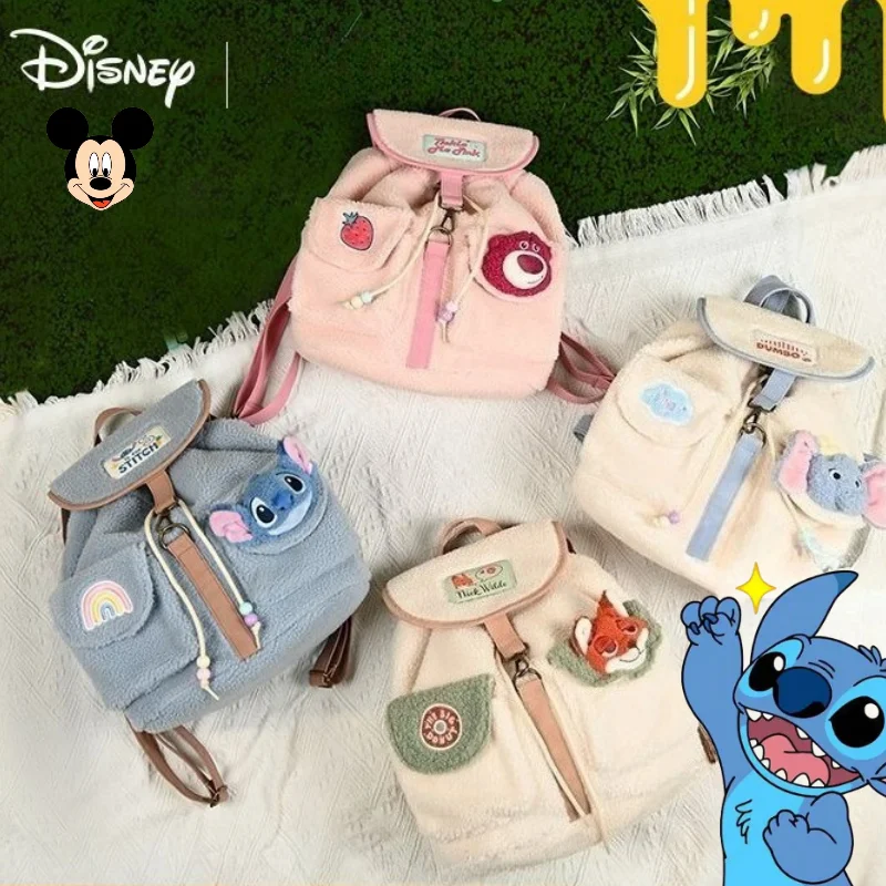 

kawaii disney stitch lotso girl new cute cartoon design large capacity storage lightweight and breathable student backpack gift