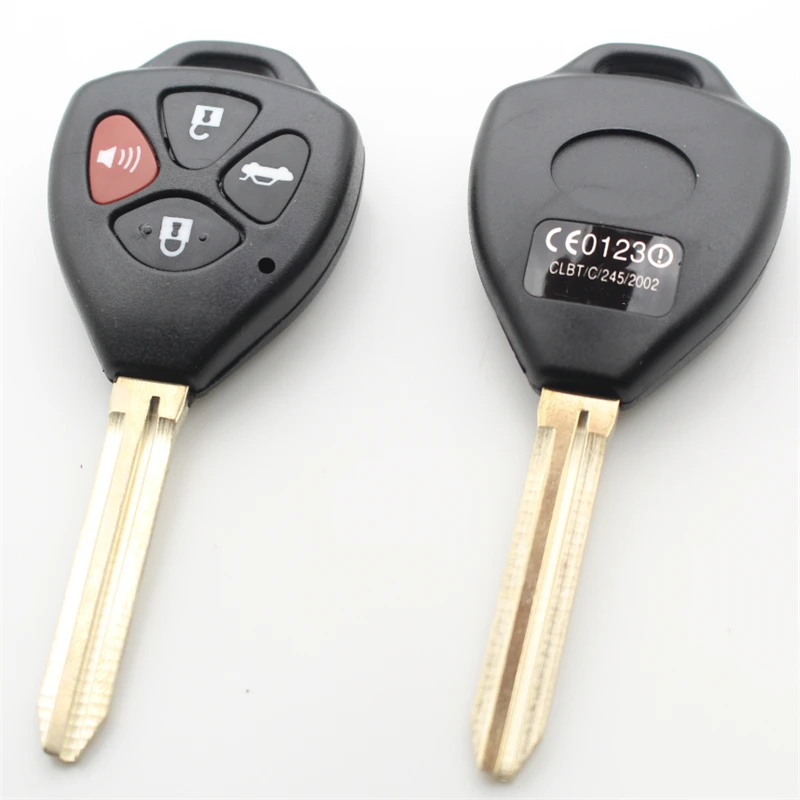 FLYBETTTER OEM 4Button Replacement Key Case Transponder Key Shell For Toyota Camry Corolla Avalon Venza Yaris