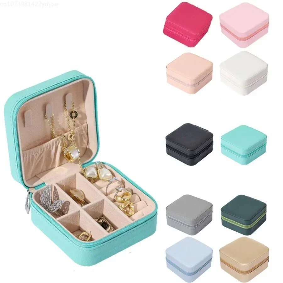 Jewelry box storage box portable earrings hand jewelry necklace ring small exquisite mini new jewelry organizer