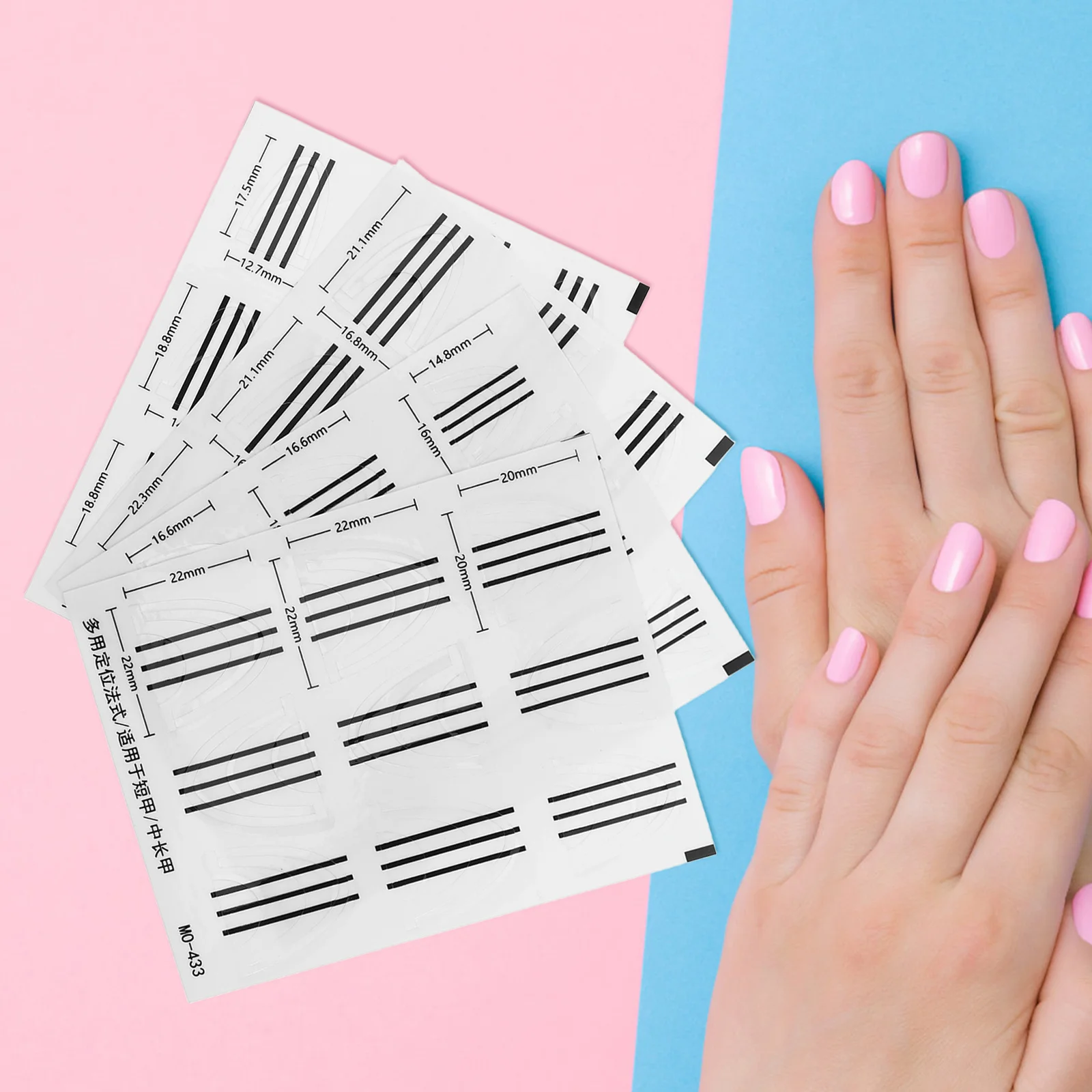 

4Pcs Nail Stickers French Manicure Crescent Smile Line Positioning Nail Art Stickers for Home Salon Use Nails Sticker