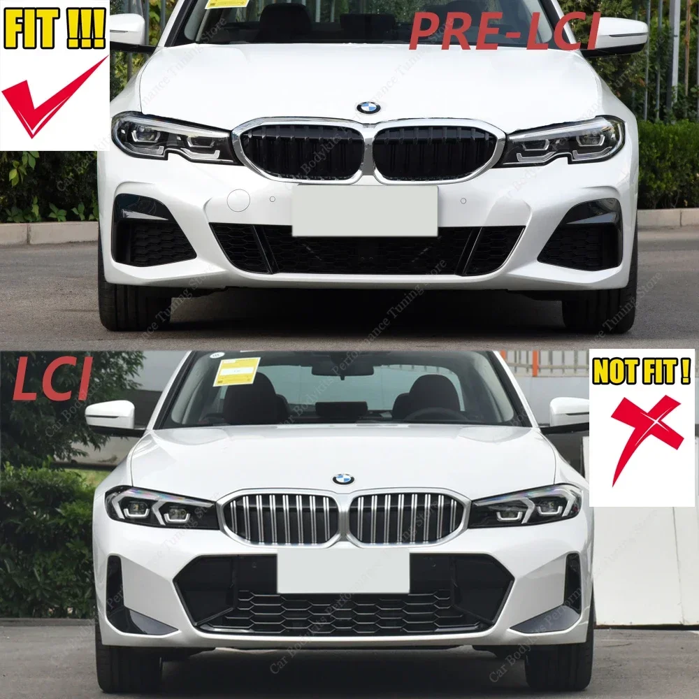 Bmw G20 G21 Pre-LCi M 퍼포먼스 스타일 프론트 범퍼 스플리터 립 스포일러 디퓨저 320i 320d 330i M340i M340d 2019-2022 Mod