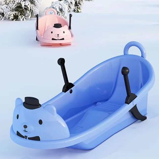 Tabla de esquí para niños, tabla de trineo de nieve duradera para descenso, Sprinter, tobogán, rendimiento de mayor costo