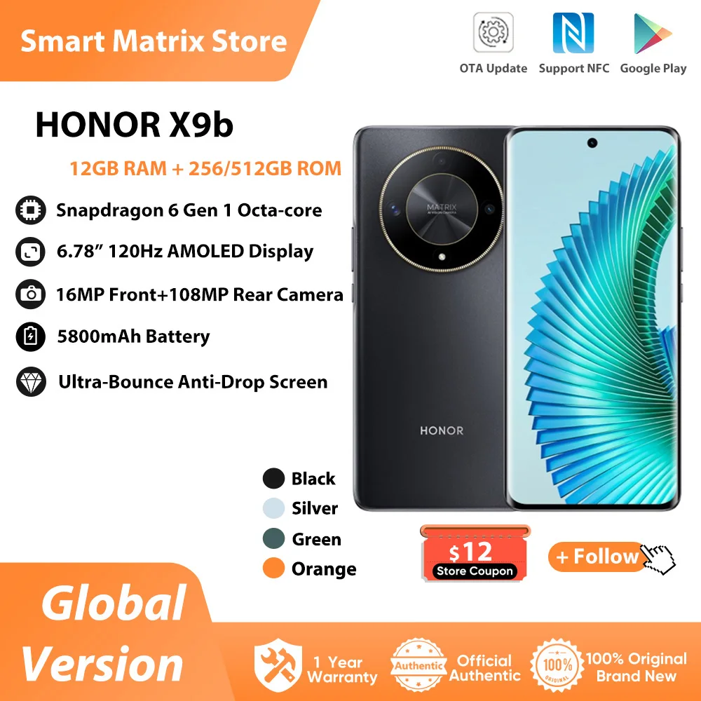 Смартфон HONOR X9b Global Version 5G