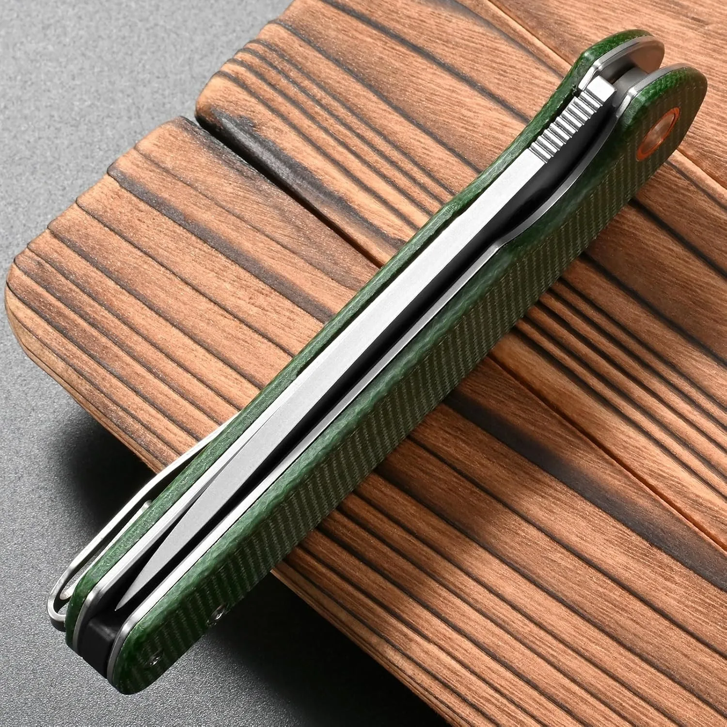 FF1 มีดพับ,K110 ใบมีดเหล็ก Micarta Handle EDC เครื่องมือมีดสําหรับ Outdoor Camping เดินป่าการล่าสัตว์ตกปลา