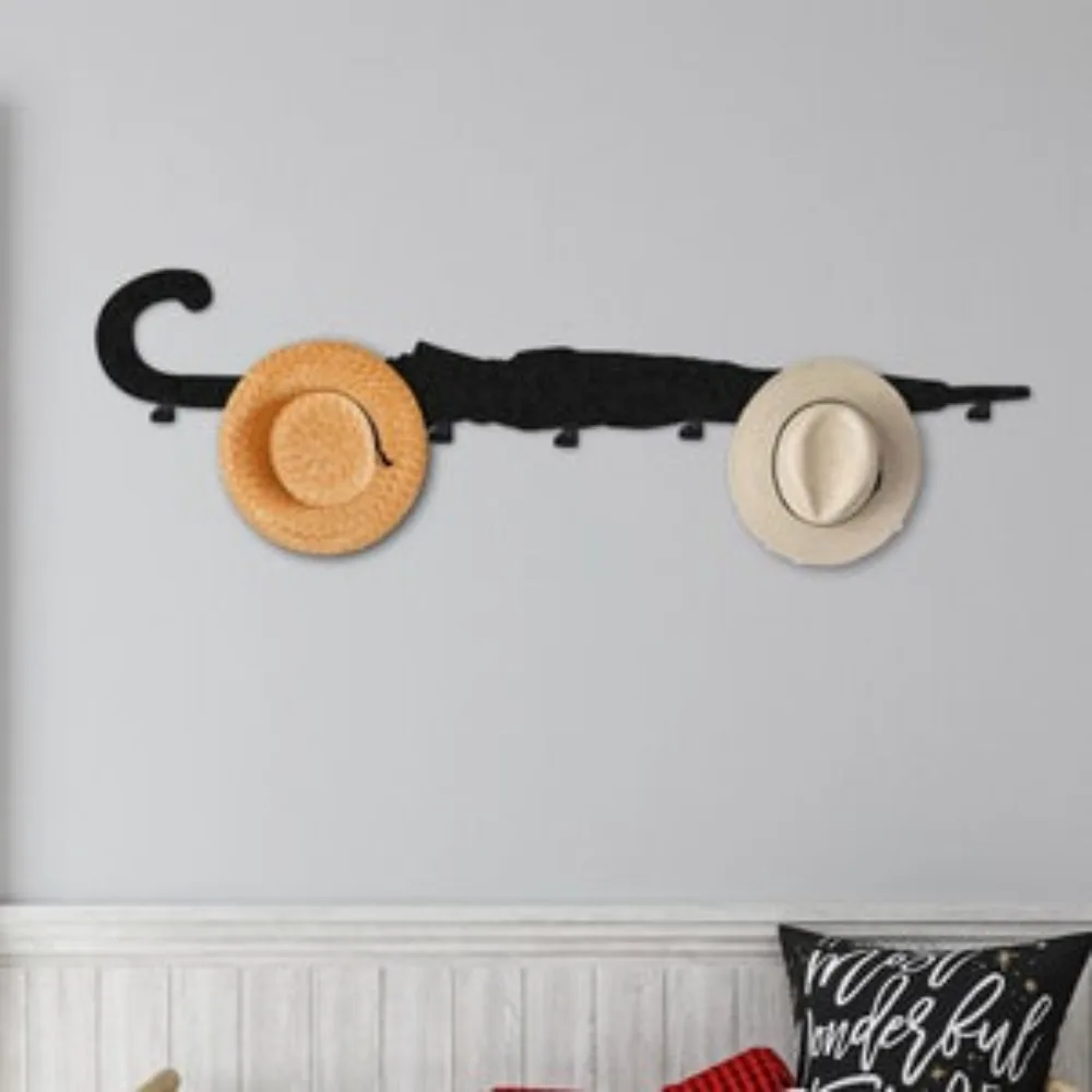 Umbrella Coat Rack: Metal Wall Hanger, Entryway Organizer