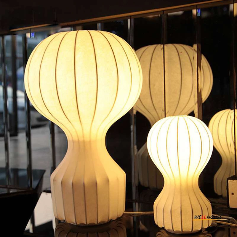 

Silk Floor Lamp Designer Gatto Table Lamp For Bedroom Bedside Living Room Restaurant Hotel Indoor Decor LED Floor Fabric Lamp