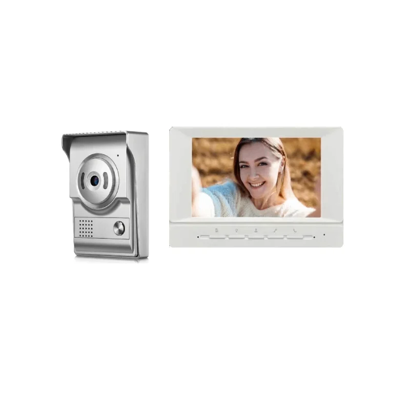 Wired Visual Intercom System Campainha de vídeo, Home Security Protection System, Classical Video Doorphone Kit, LCD 7\